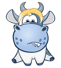 Wall Mural -  Illustration of a Cute Cow. Cartoon Character