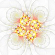 Beautiful fractal Symmetrical mandala, flower or butterfly, digital artwork for creative graphic design