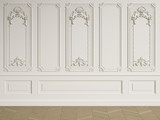 Fototapeta  - Classic interior wall with mouldings