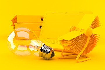 Poster - Office background with light bulb