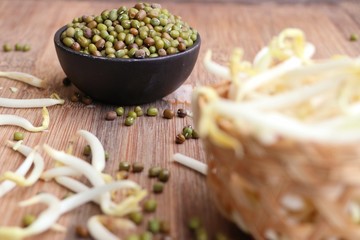 Poster - Bean sprouts with seed