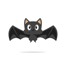 Cute Cartoon Bat Vector
