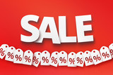 Fototapeta  - Hot Sale design for sale web banners, posters. Good for social media, email, print, ads design and promotional material. 3d illustration