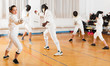 © JackF - Woman training fencing movements