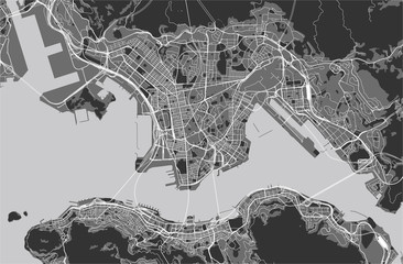 Poster - map of the city of Hong Kong, Special Administrative Region of the People's Republic of China