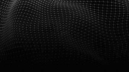 Fototapete - Abstract lines background. Connection structure. Geometric background. Abstract polygonal space. 4k rendering.