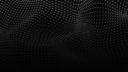 Fototapete - Abstract lines background. Connection structure. Geometric background. Abstract polygonal space. 4k rendering.