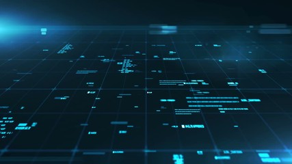 Wall Mural - abstract background of a cyberspace with information details movement. hud. futuristic interface. se