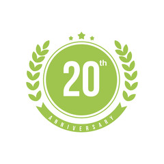 20th Anniversary Vector Template Design Illustration