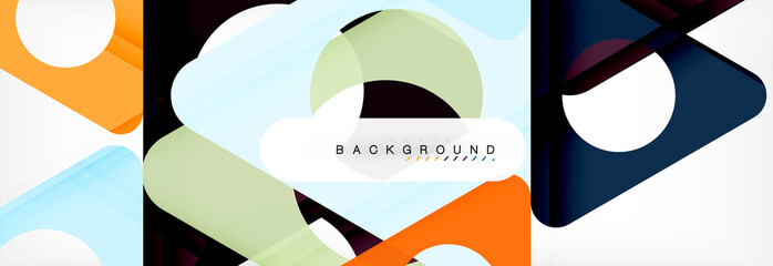 Circle and triangle abstract background