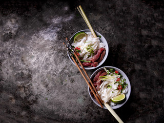 Wall Mural - Traditional Vietnamese soup Pho Bo