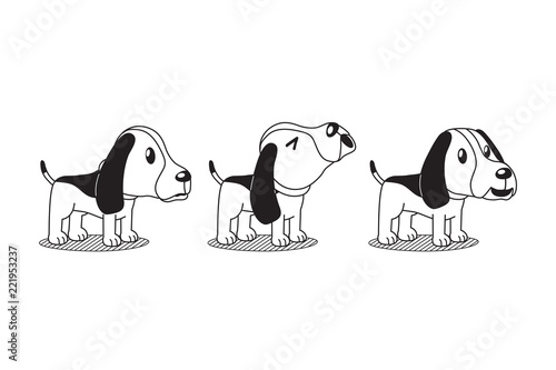 Vector Cartoon Character Hound Dog Poses For Design Buy This Stock Vector And Explore Similar Vectors At Adobe Stock Adobe Stock