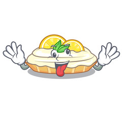 Sticker - Crazy mascot delicious homemade lemon cake with sugar