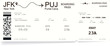 Detailed realistic airline boarding pass. Vector illustration of airplane ticket.