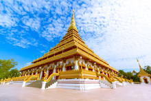 The Famous Pagoda In The Nongwang Temple At Khonkaen Province Thailand
