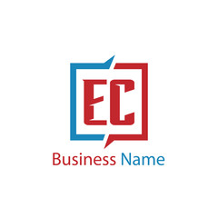 Initial Letter EC Logo Template Design