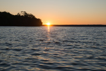 Lake Manitou Shoreline Sunset Landscape On Manitoulin Island