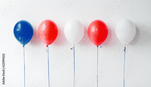 Holidays And Decorations Concept Red White And Blue Air