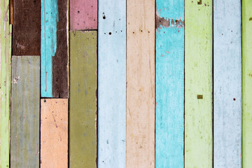 Old various color of wood panel textured background