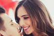 © Viacheslav Yakobchuk - Dedication. Close up of young adorable couple expressing love while looking at each other with candor in their eyes