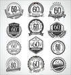 © totallyout - Retro vintage anniversary badges and labels collection