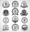© totallyout - Retro vintage anniversary badges and labels collection