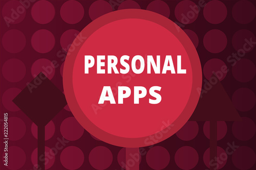 word writing text personal apps business concept for calendar organizer online