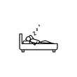 © rashadaliyev - sleep outline icon. Element of lazy person icon for mobile concept and web apps. Thin line icon sleep can be used for web and mobile