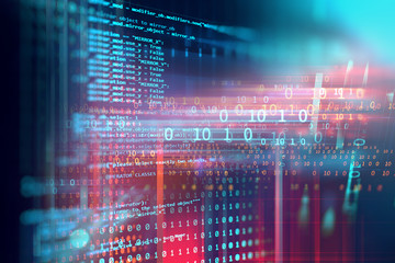 programming code abstract technology background of software developer and computer script