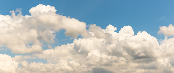 Wall Mural - fantastic soft white cloud against blue sky