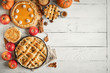 © mizina - Thanksgiving pumpkin and apple various pies