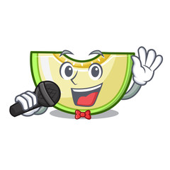 Sticker - Singing cartoon sweet melon slice to dessert