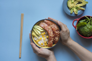 Wall Mural - Healthy dinner bowl