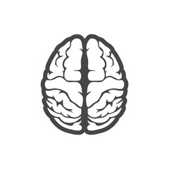 Wall Mural - Human brain simple illustration, Human brain icon, logo