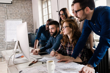 Picture of architects working together in office