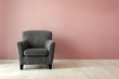 © Pixel-Shot - Comfortable armchair near color wall