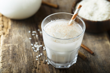 Homemade horchata drink