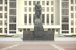 Monument of Lenin near Government House of Republic of Belarus. Independence Square, Minsk, Belarus.