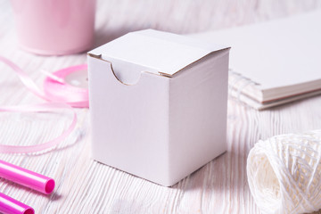 White carton gift box