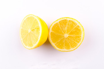 Sliced lemon isolated