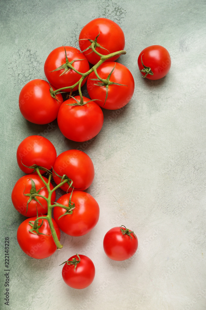 Delicious tomatoes on light table