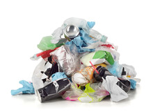 Garbage Pile Isolated On A White Background