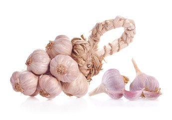 Garlic isolated on white background