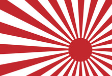 Vector Of Red Sun Ray Of Japan Rising Sun