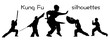 Silhouettes of children showing Kung Fu elements