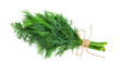 Bouquet of fresh dill bandaged with rope