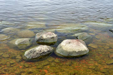 Wall Mural - Water and rocks.