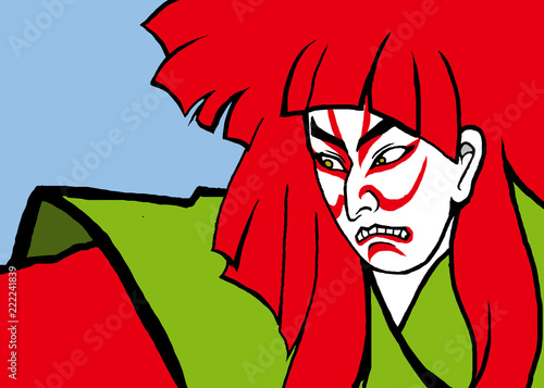 連獅子 歌舞伎 Stock Illustration Adobe Stock