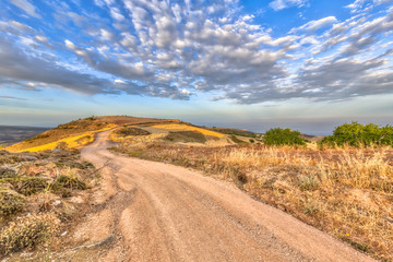 Poster - Road through hilly Mediterranean landscape on the island of Cyprus