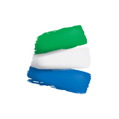 Sierra Leone flag, vector illustration on a white background